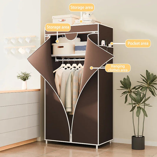 Portable Fabric Wardrobe Storage Organizer