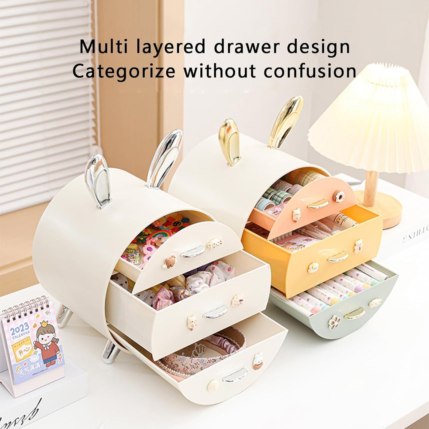 3 Layer Makeup & Jewelry Storage Organizer