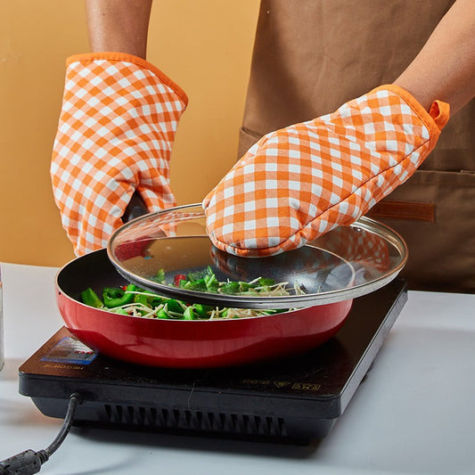 1 Pair Microwave Oven Pot Gloves (Random Color)