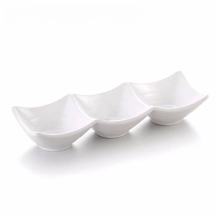 3 Section Multi-Purpose Sauce Dipping Dish