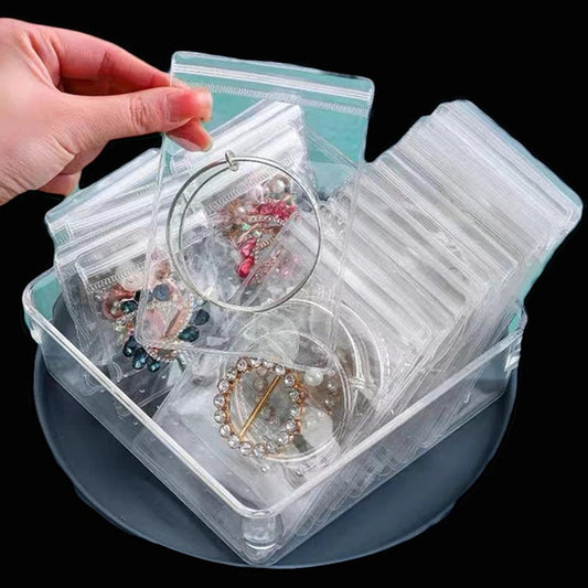5 PCS PVC Self Sealing Jewelry Transparent Mini Storage Pouches