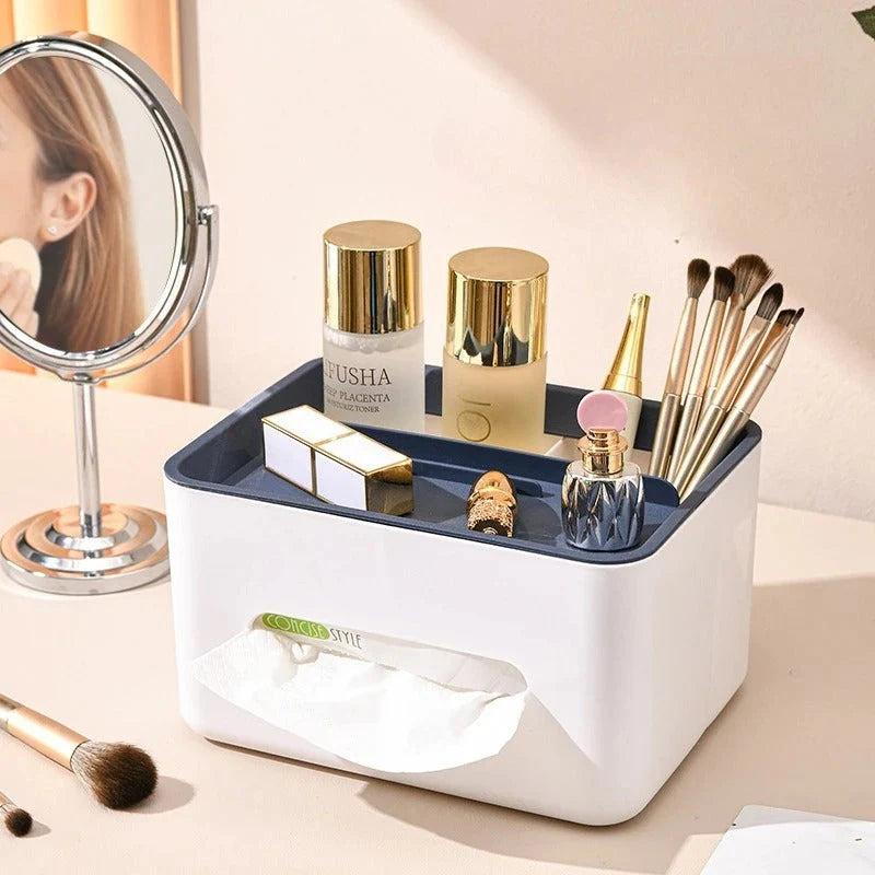 Multifunctional Desktop Tissue Organizer Box