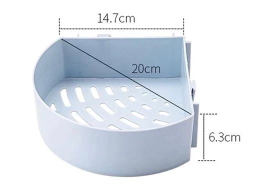 Universal Corner Shelf Storage Rack Wall Mounted Plastic Storage Organizer - Discount Mart