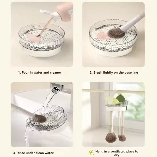 360 Degree Makeup Organizer with Brush Holder