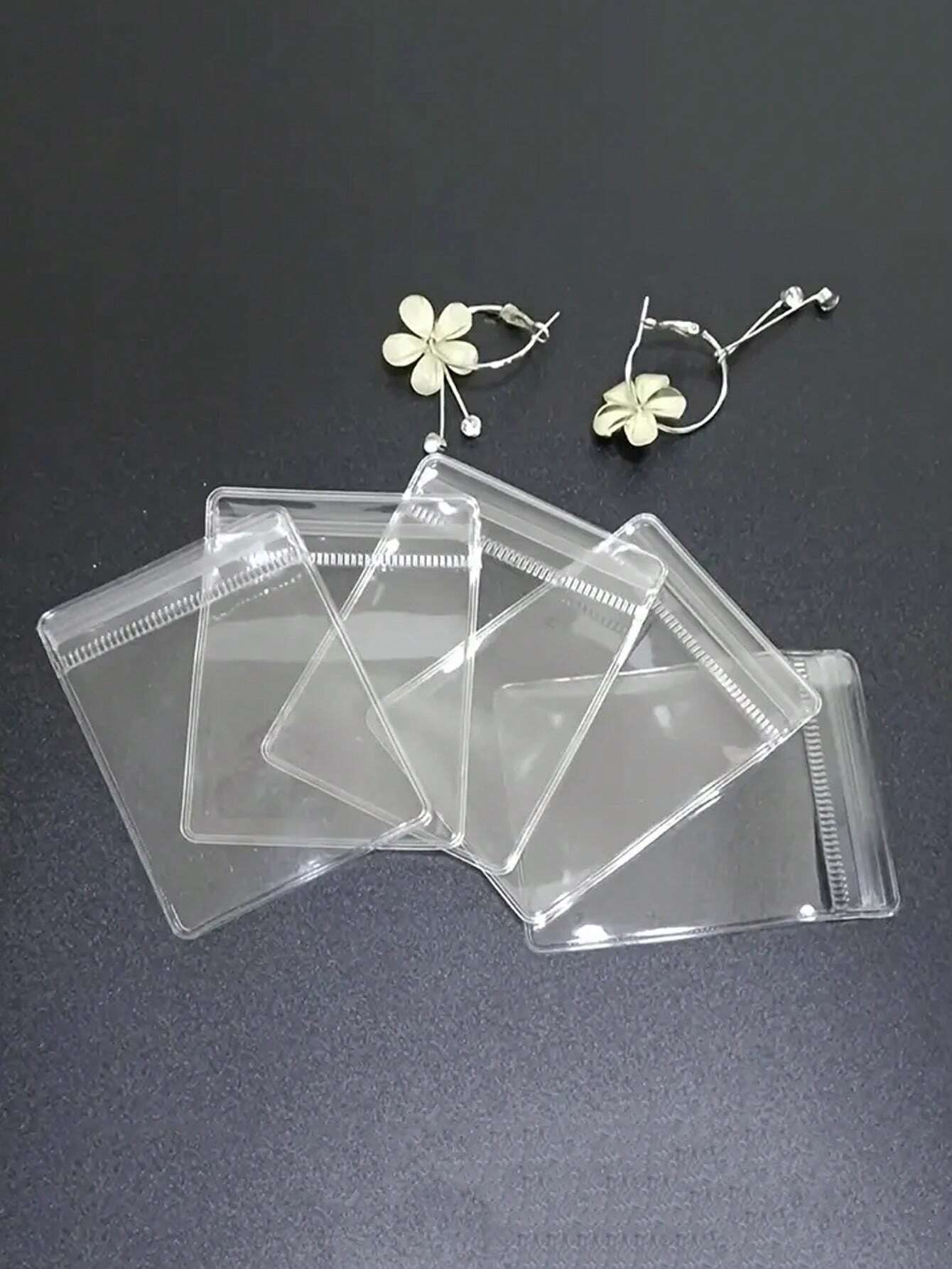 5 PCS PVC Self Sealing Jewelry Transparent Mini Storage Pouches