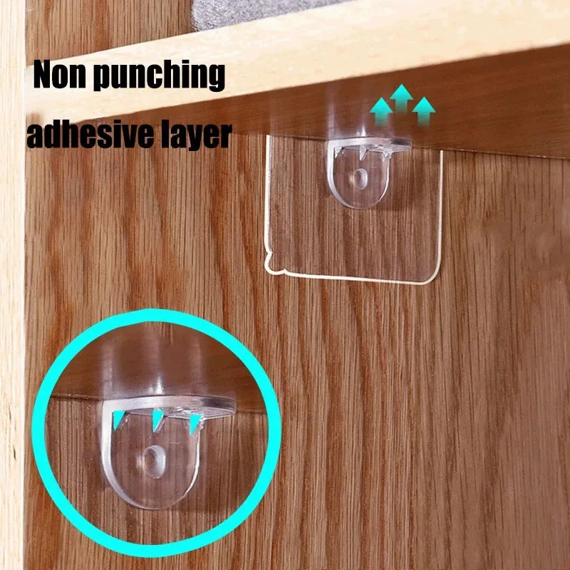 6PCs Set Self Adhesive Punch Free Bracket Hook