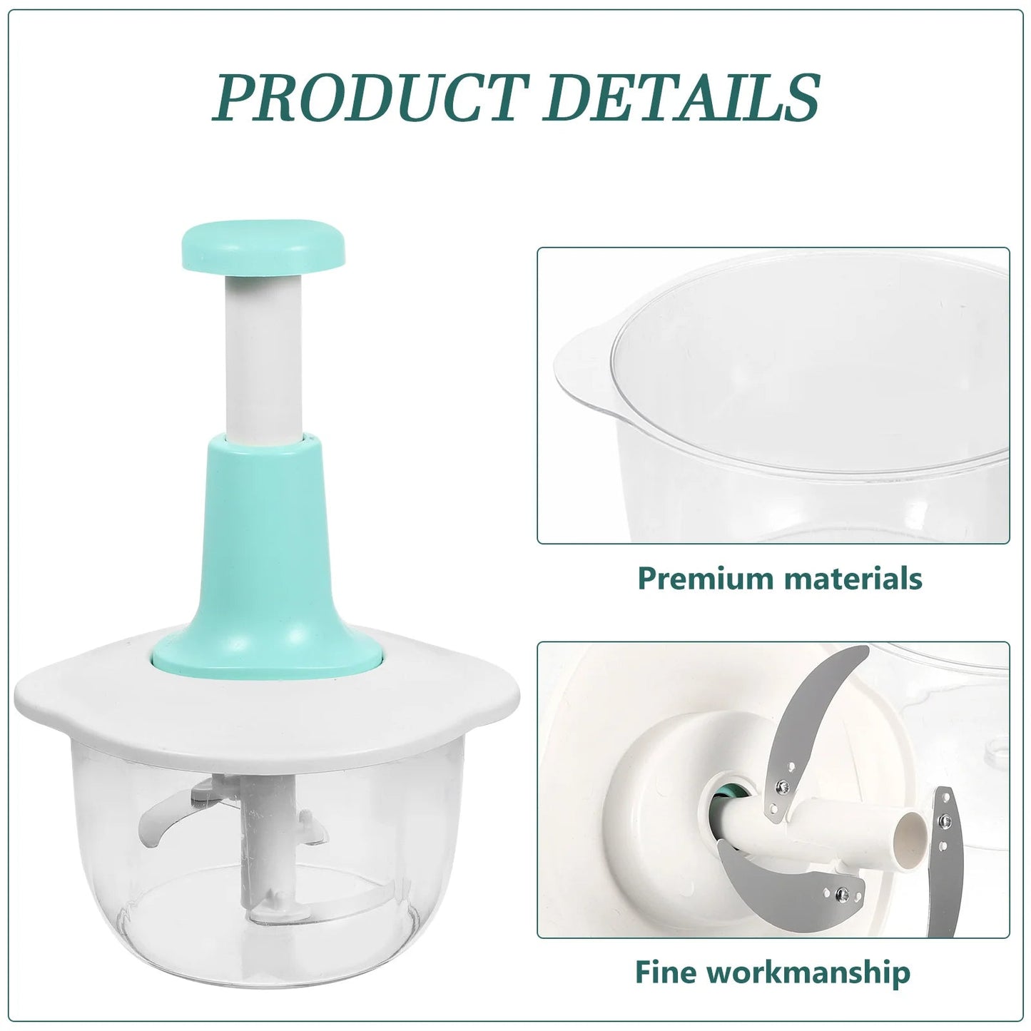 Multifunctional Manual Push Chopper 2-Liter