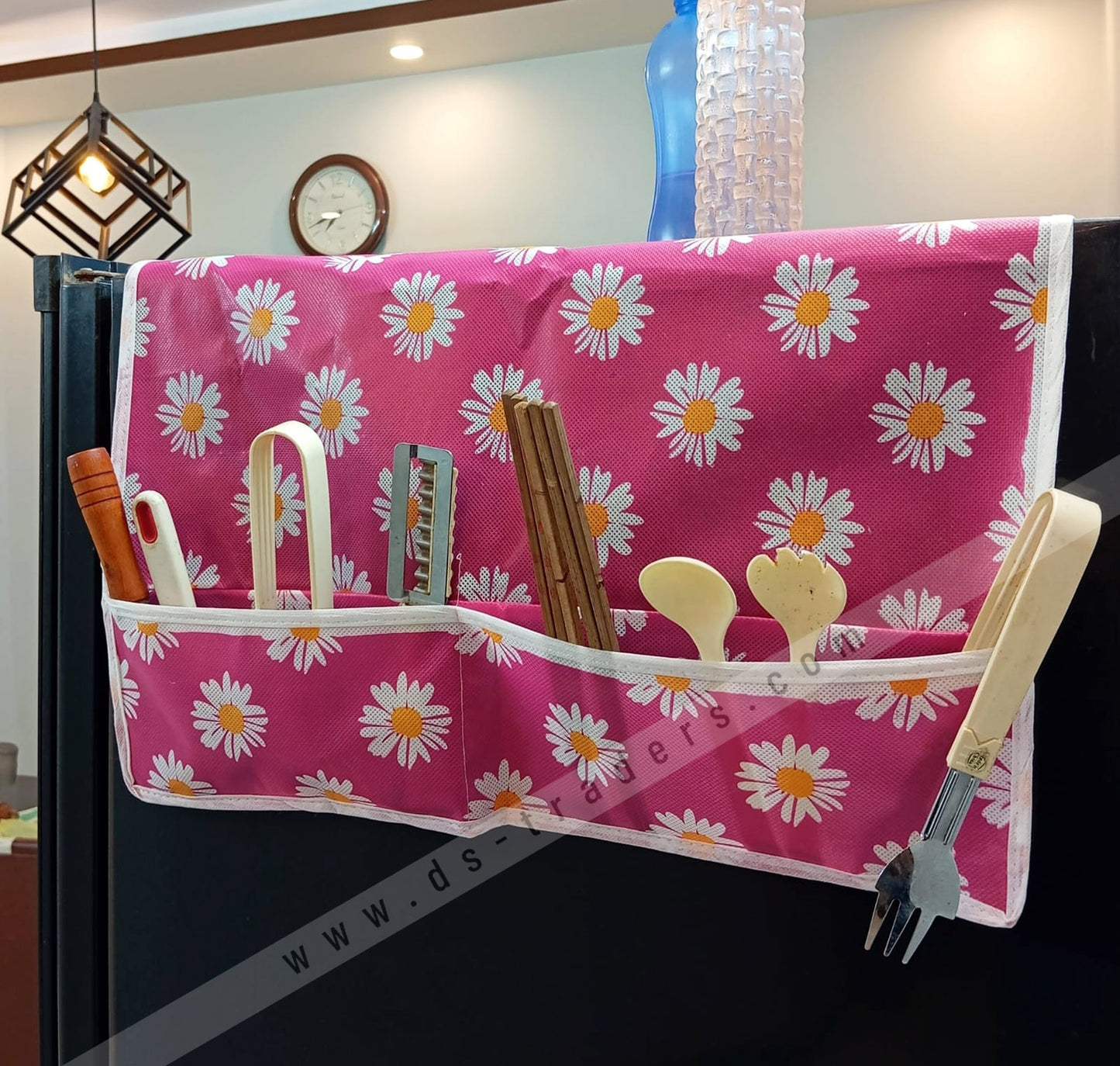 High Quality Fridge Cover with 6 Pockets Organizer