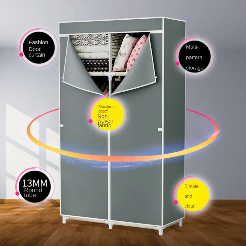 Portable Fabric Wardrobe Storage Organizer