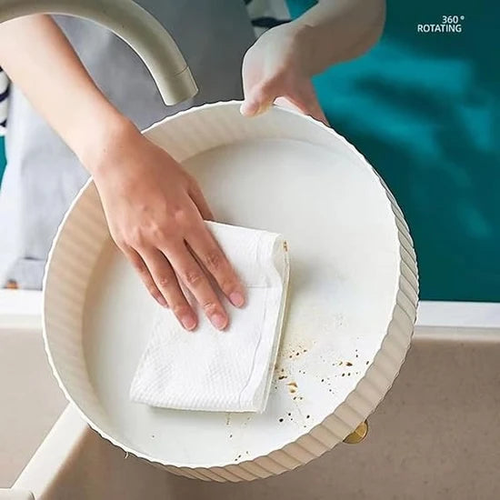 360 Rotatable Round Desktop Storage Tray