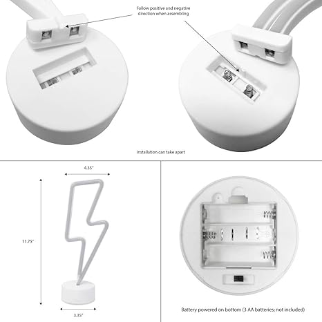 Neon Lightning Bolt Lamp