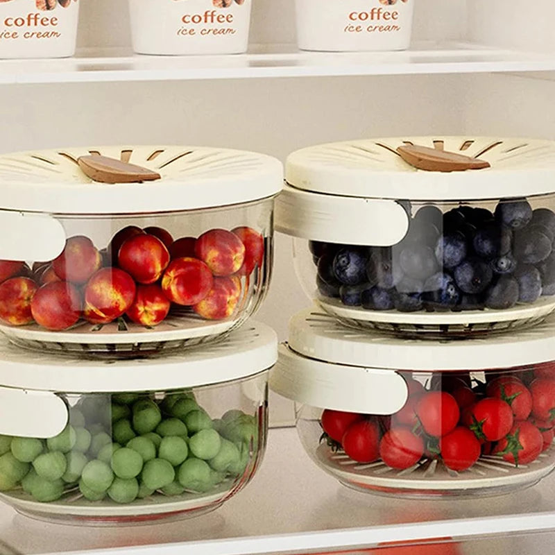 Multifunctional Fruit and Veggie Washing Bowl With Lid