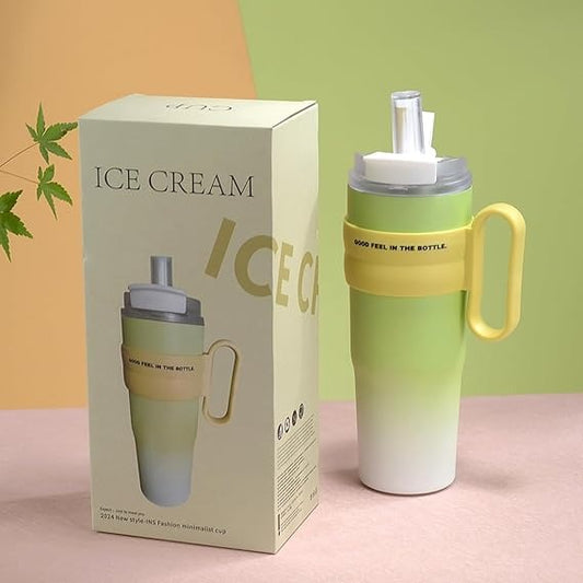 Stainless Steel Insulated Tumbler with Unique Handle