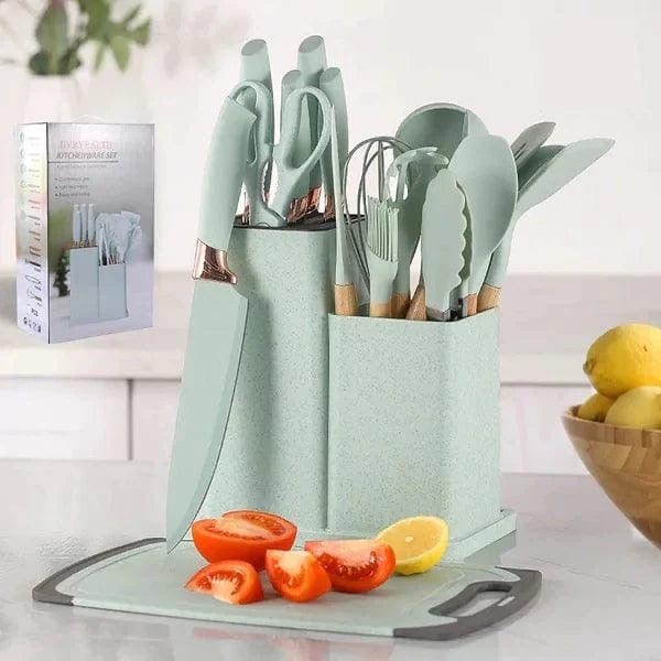 19-Piece Silicone Kitchen Utensil Set