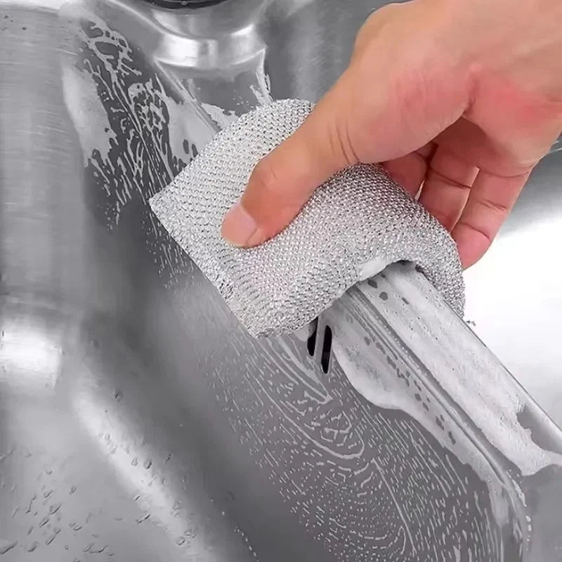 4PC Kitchen Dishwashing Steel Sponge