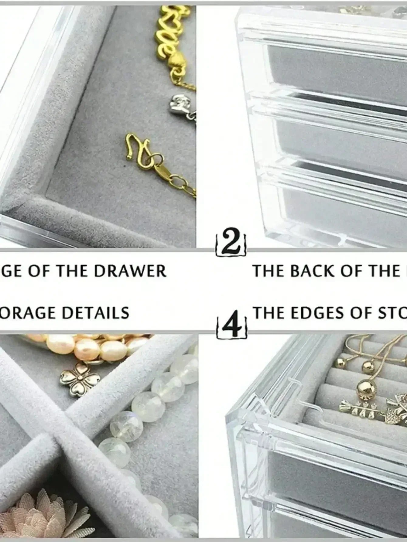 3-Tier Transparent Jewelry Case