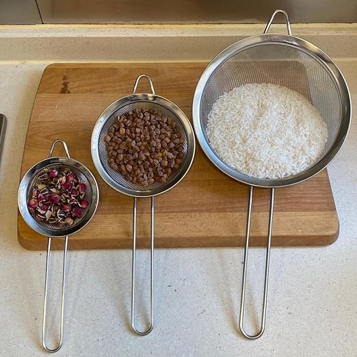 3pcs Stainless Steel Multipurpose Strainer Set