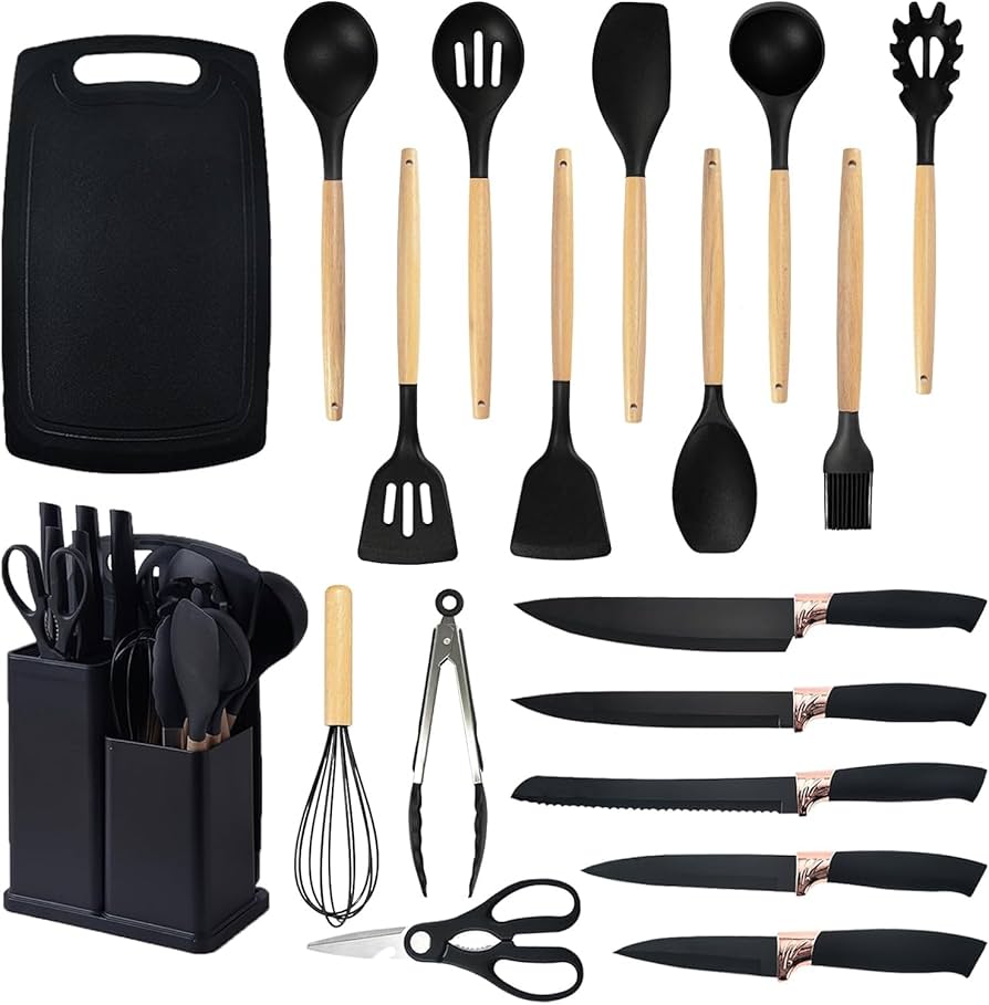 19-Piece Silicone Kitchen Utensil Set