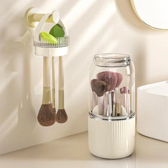 360 Degree Makeup Organizer with Brush Holder