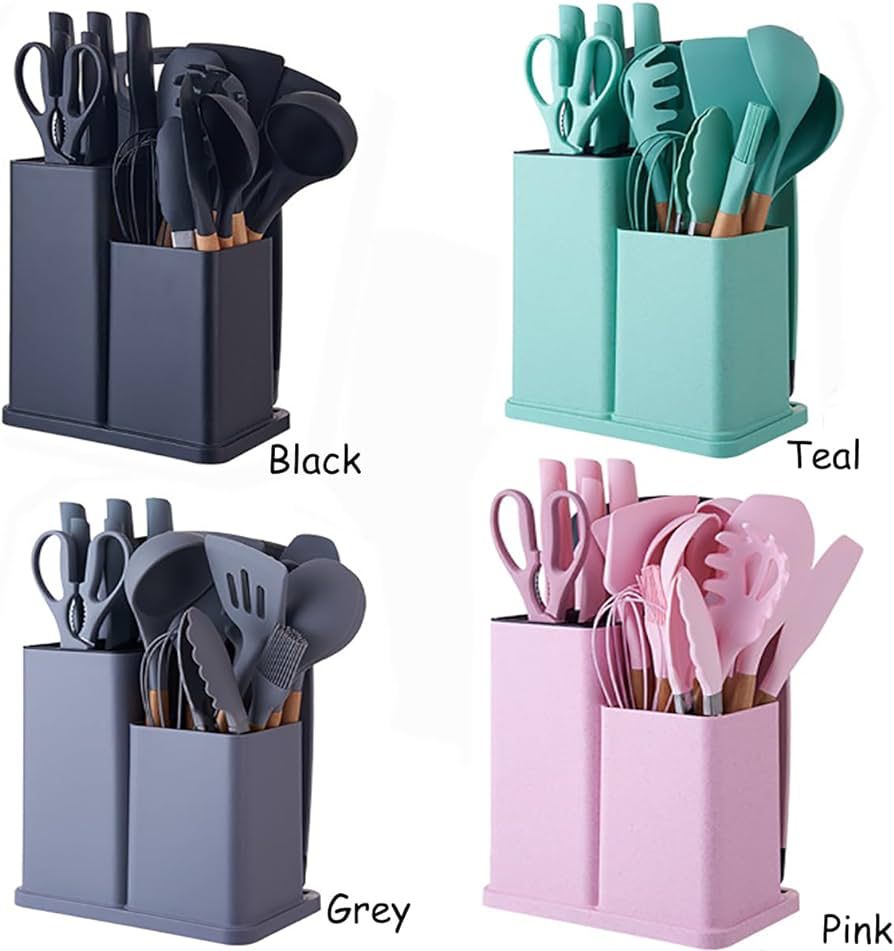 19-Piece Silicone Kitchen Utensil Set