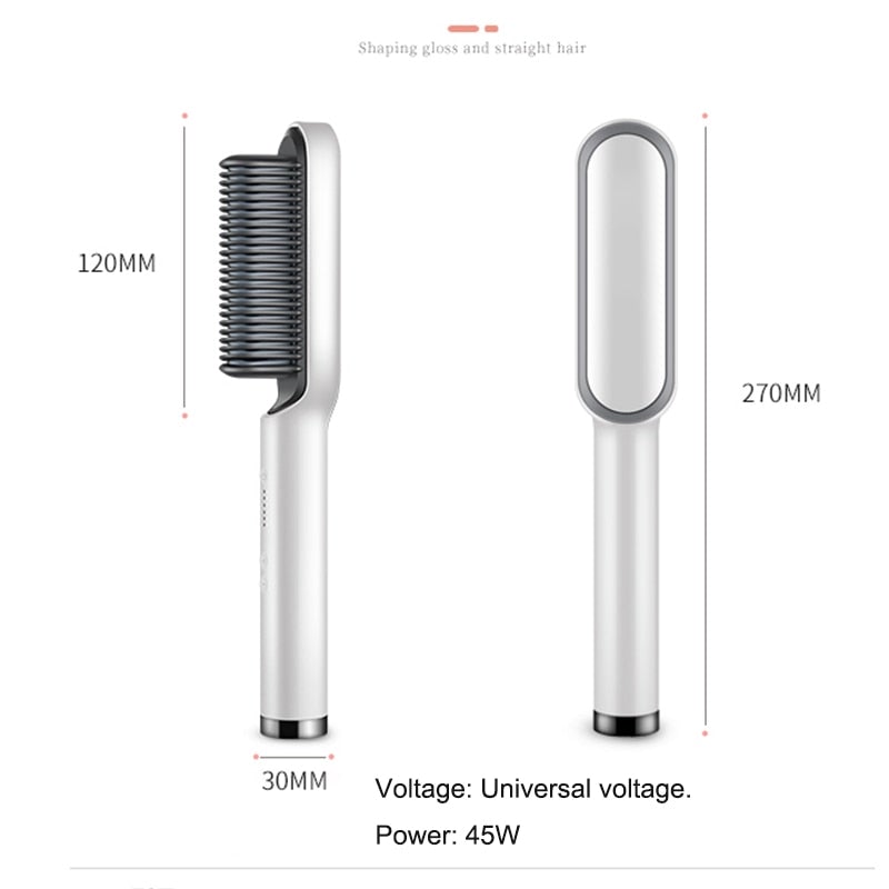 909 Hair Straightener - Ceramic Heated Hair Brush - Discount Mart