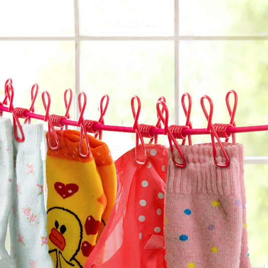 Portable Elastic Washing Line With 12 Clips