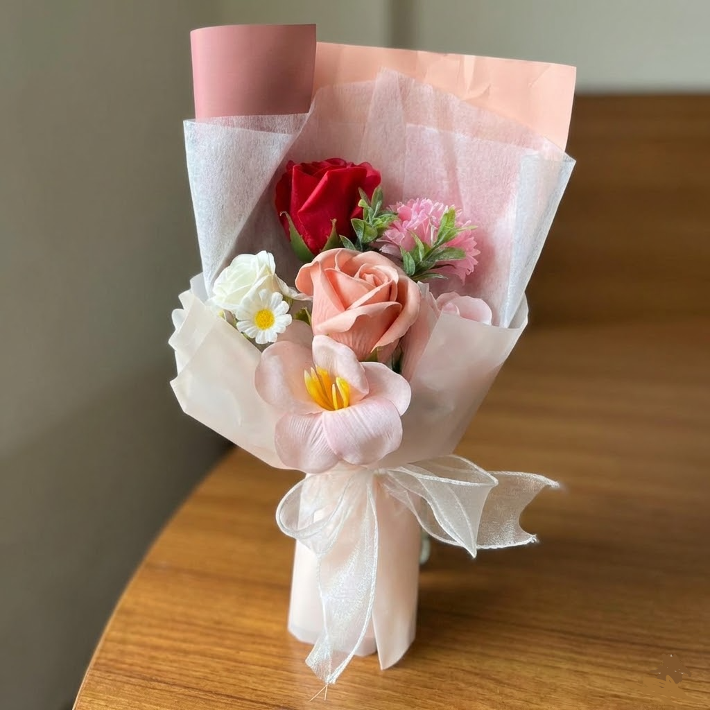Creative Fabric Knitted Flower Bouquet