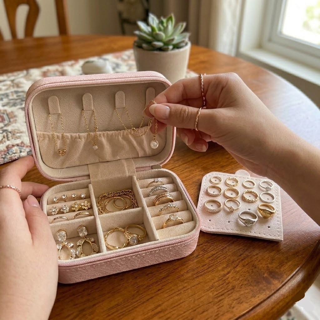 Stylish Portable Jewelry Organizer Box