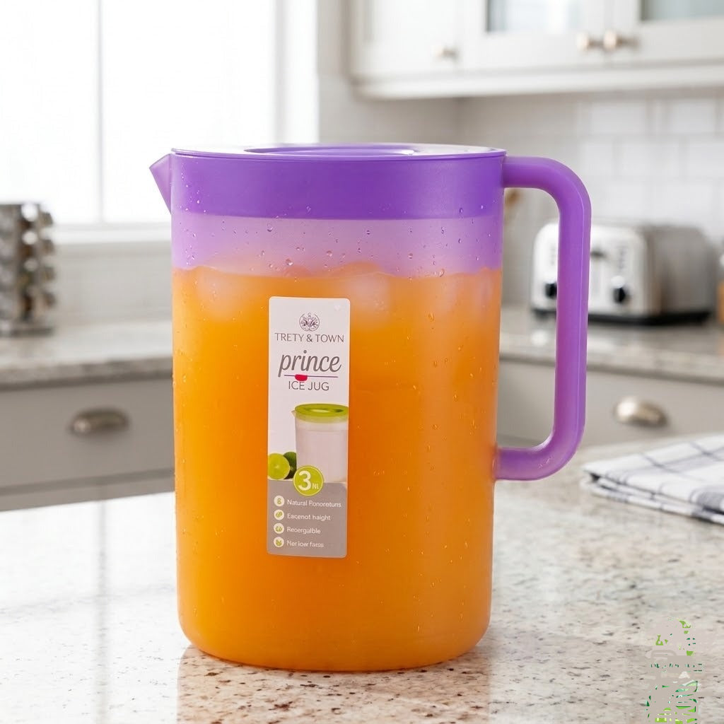 3 Litre Plastic Water Jug with Lid