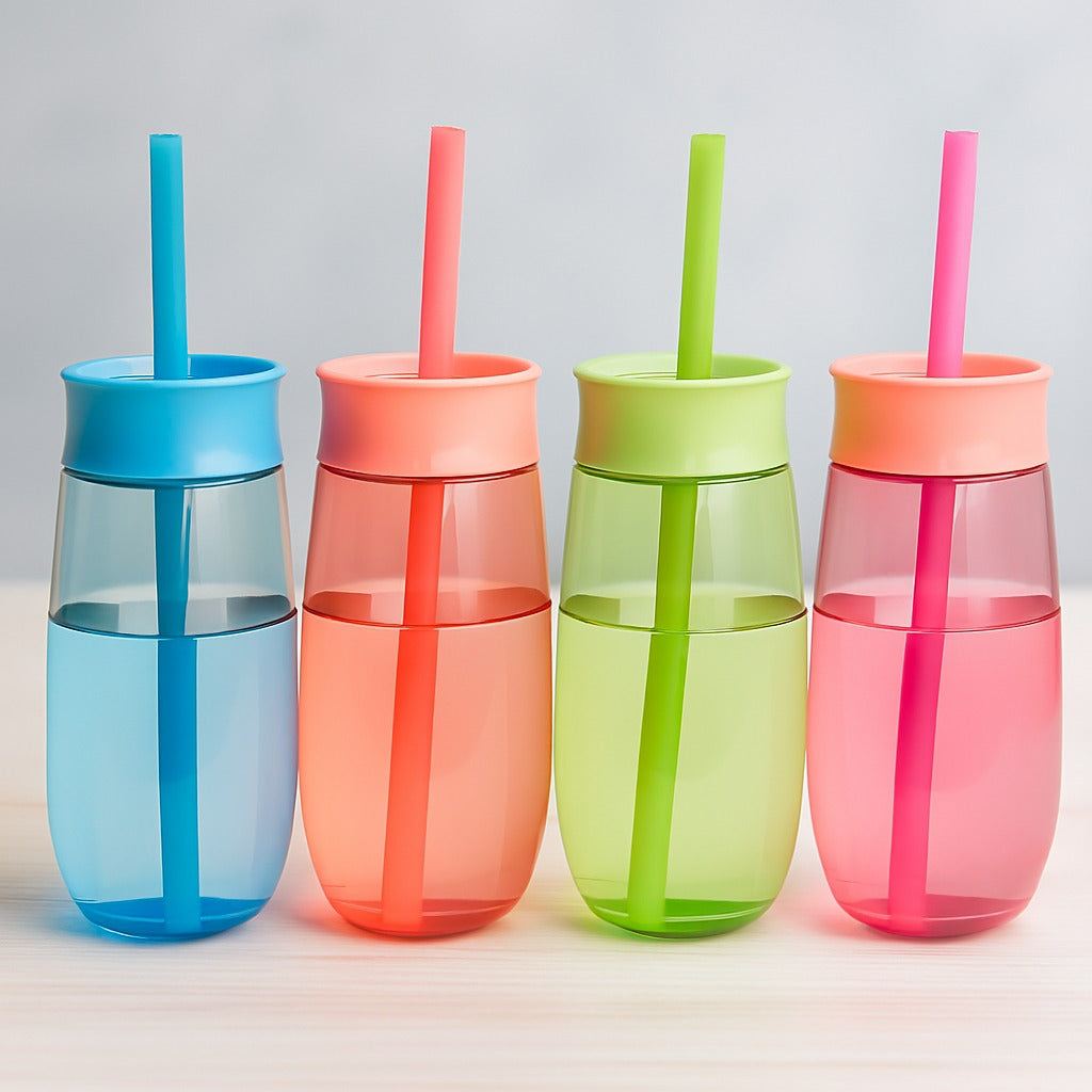 1PC Plastic Kids Sipper with Straw