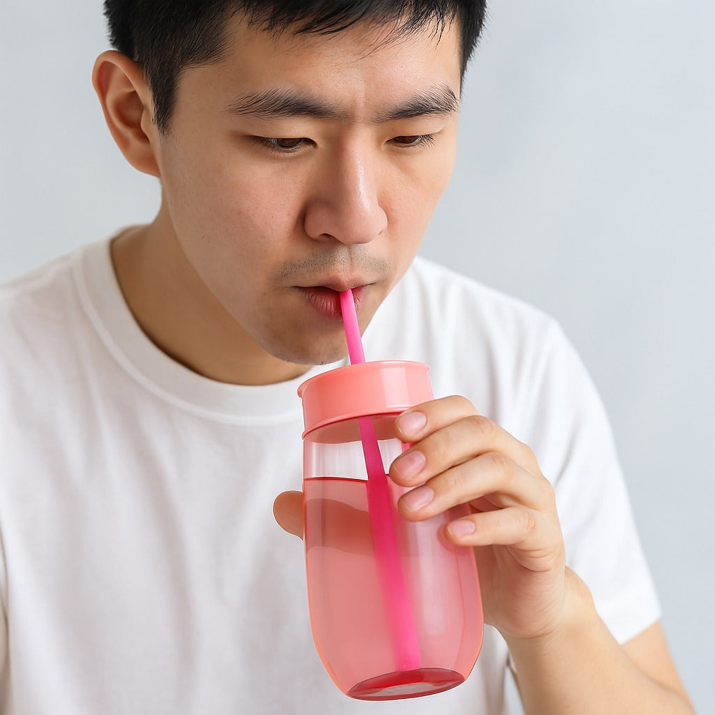 1PC Plastic Kids Sipper with Straw