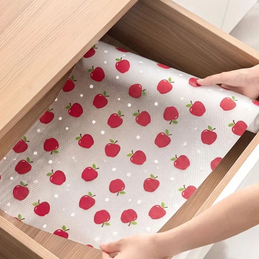 Anti-Slip Apple PVC Drawer & Fridge Sheet Roll