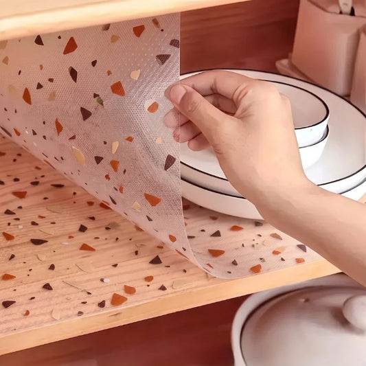 Anti-Slip Terrazzo PVC Drawer & Fridge Sheet Roll (Random Design)