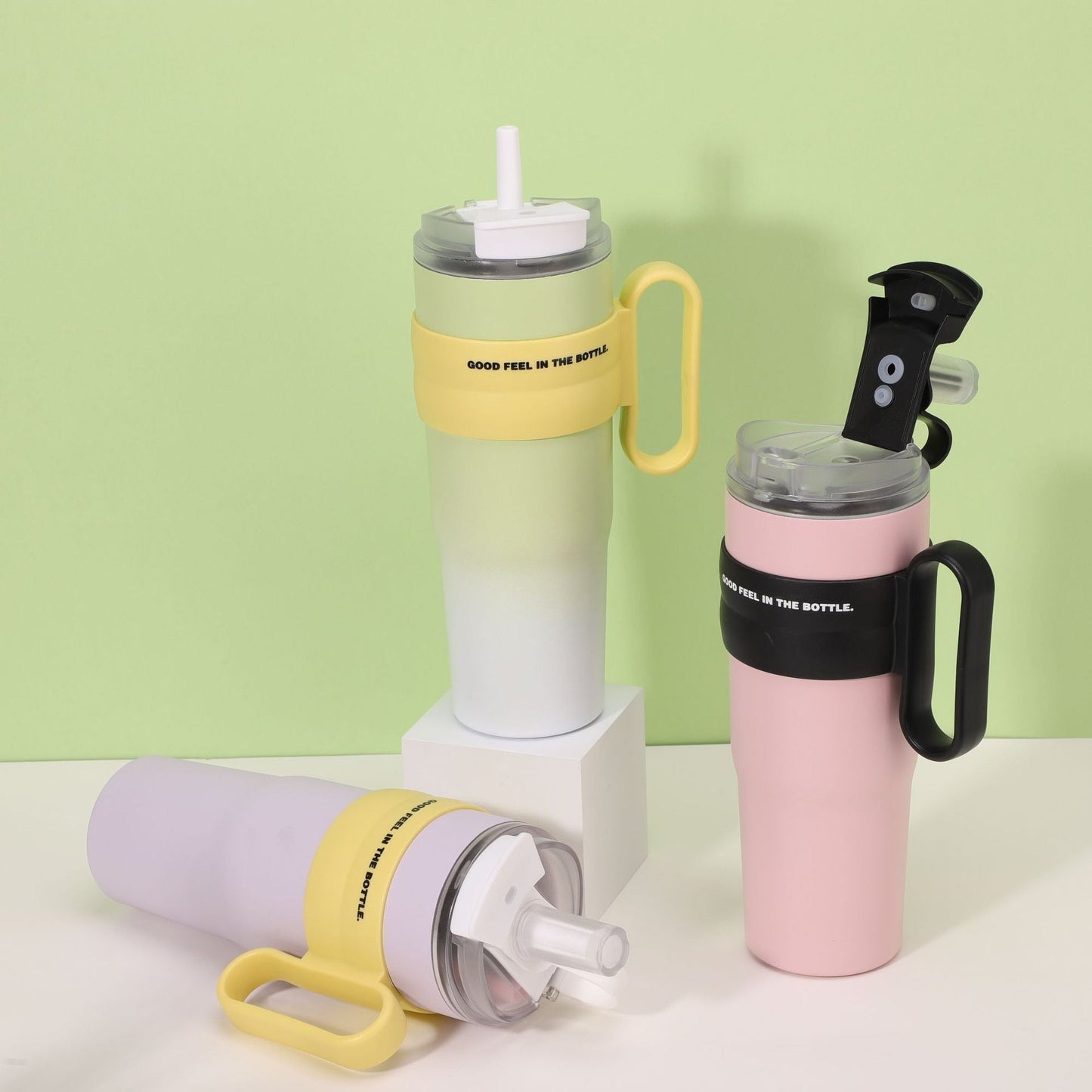 Stainless Steel Insulated Tumbler with Unique Handle