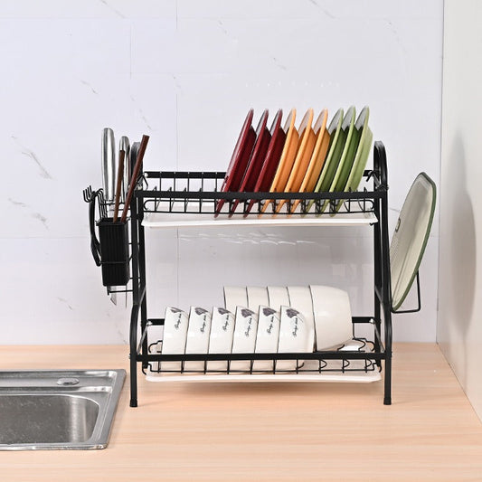 2 Tier Compact Dish Drying Rack
