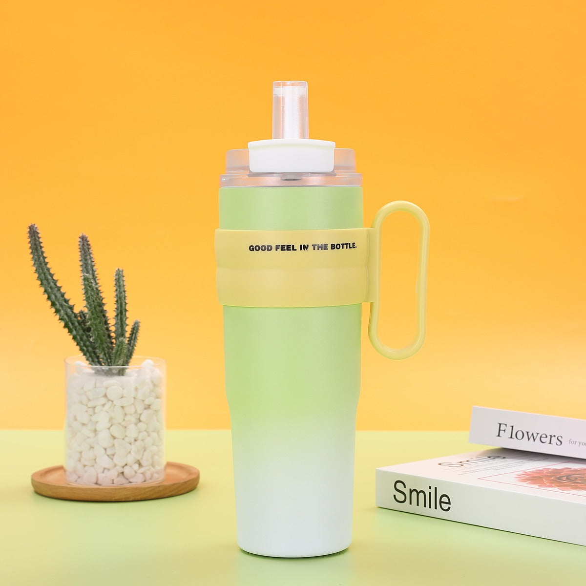 Stainless Steel Insulated Tumbler with Unique Handle