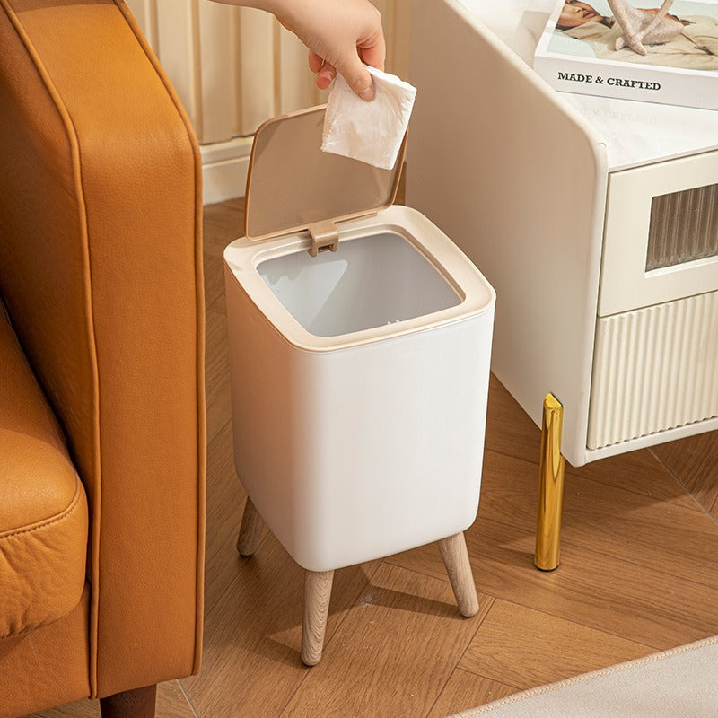 Multipurpose Push Top Trash Bin With Lid