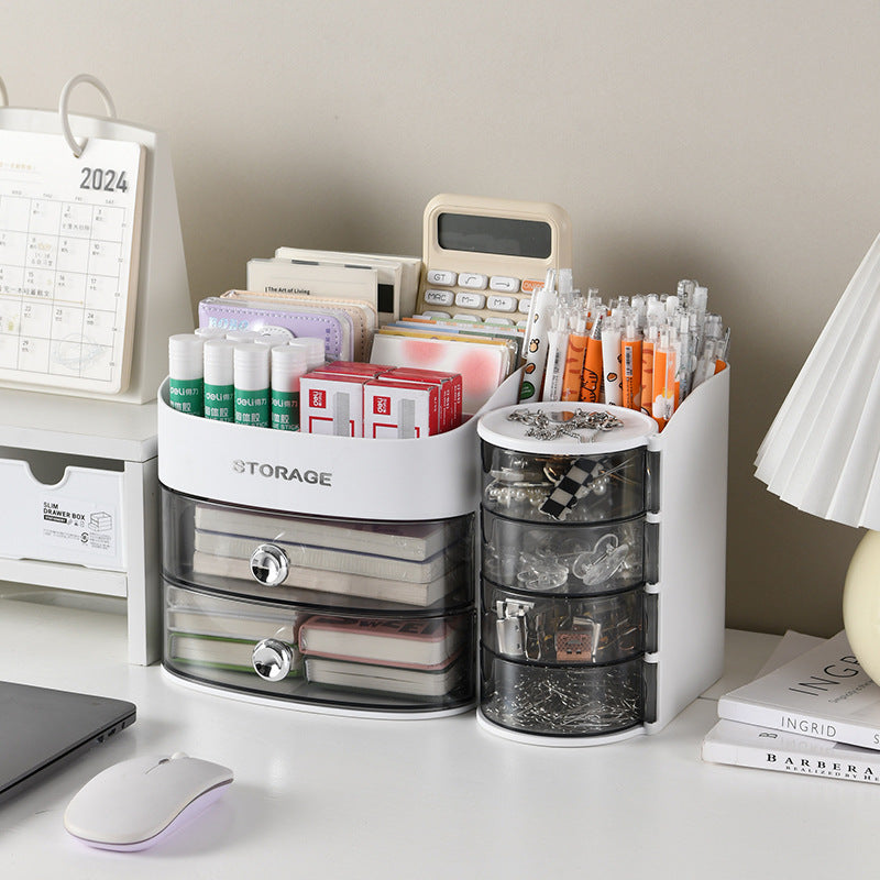 Compact Desk Organizer Storage Solution with Multiple Compartments