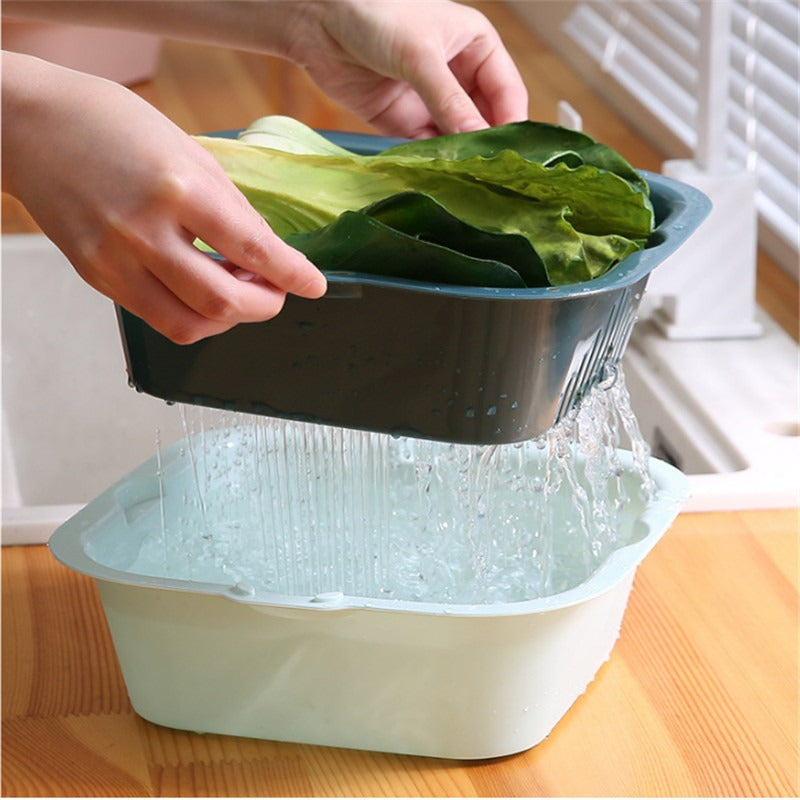 Multi Functional Double Drain Basket