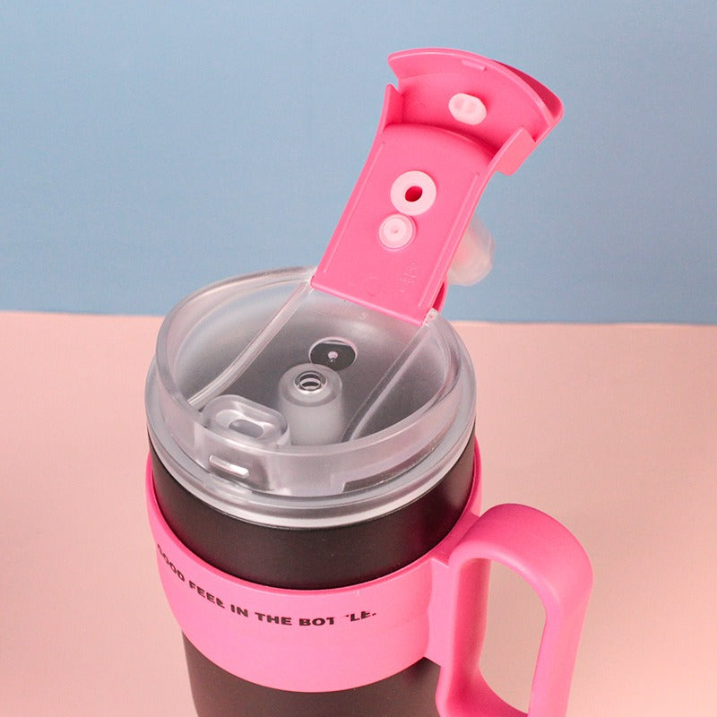 Stainless Steel Insulated Tumbler with Unique Handle