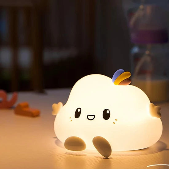 Cute Cloud Shape Rechargeable Silicone Table Lamp