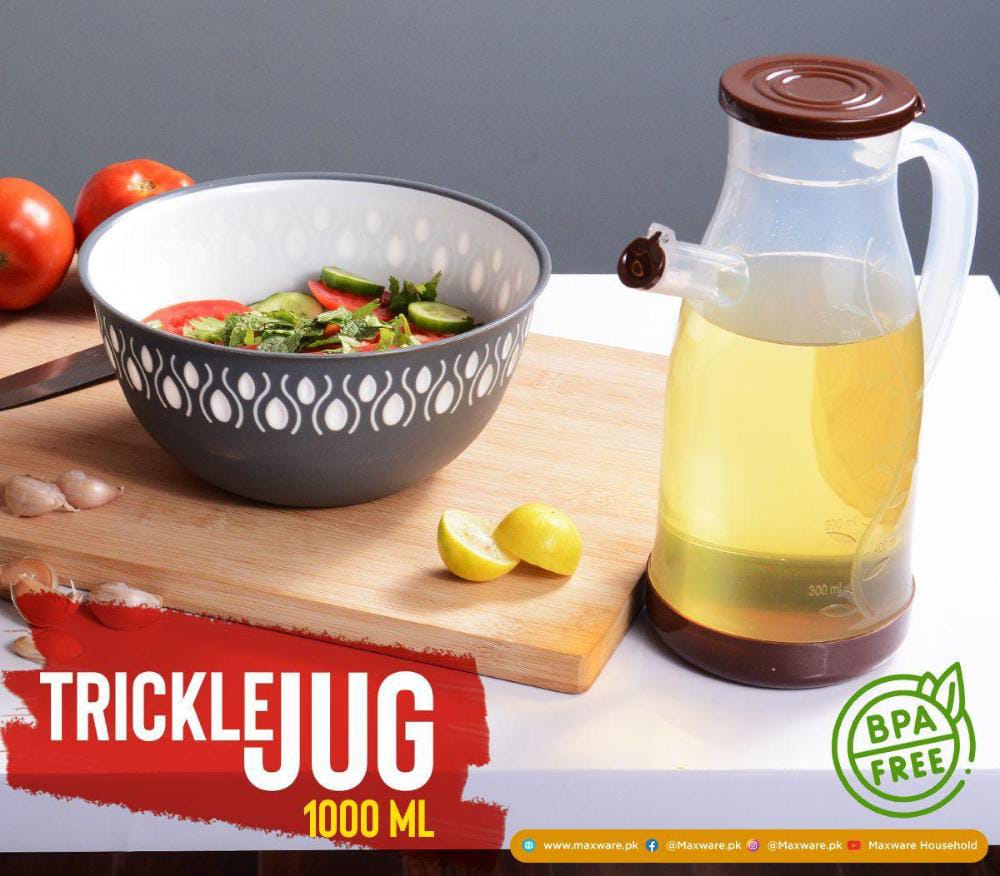 New High Quality Plastic Trickle Jug 1000ml.