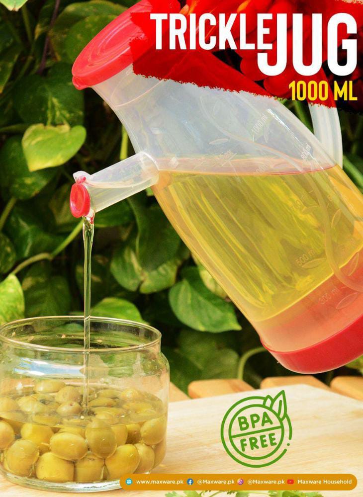 New High Quality Plastic Trickle Jug 1000ml.