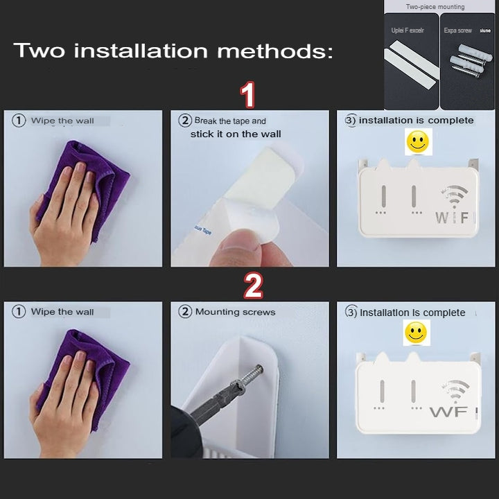 Wall Mounted Wireless Wifi Router Holder