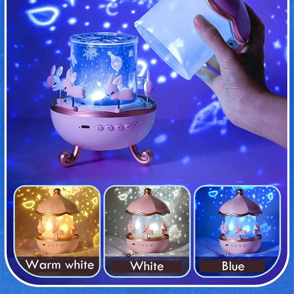 Rechargeable Rotating Creative Cartoon Projector