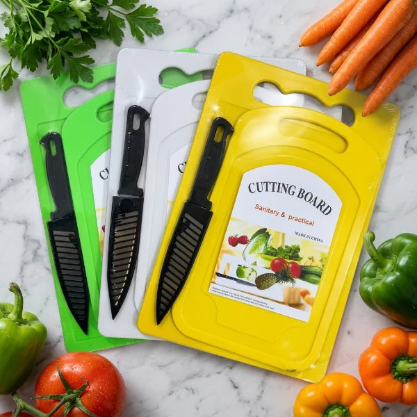 3-Piece Cutting Board Set with Chef Knife