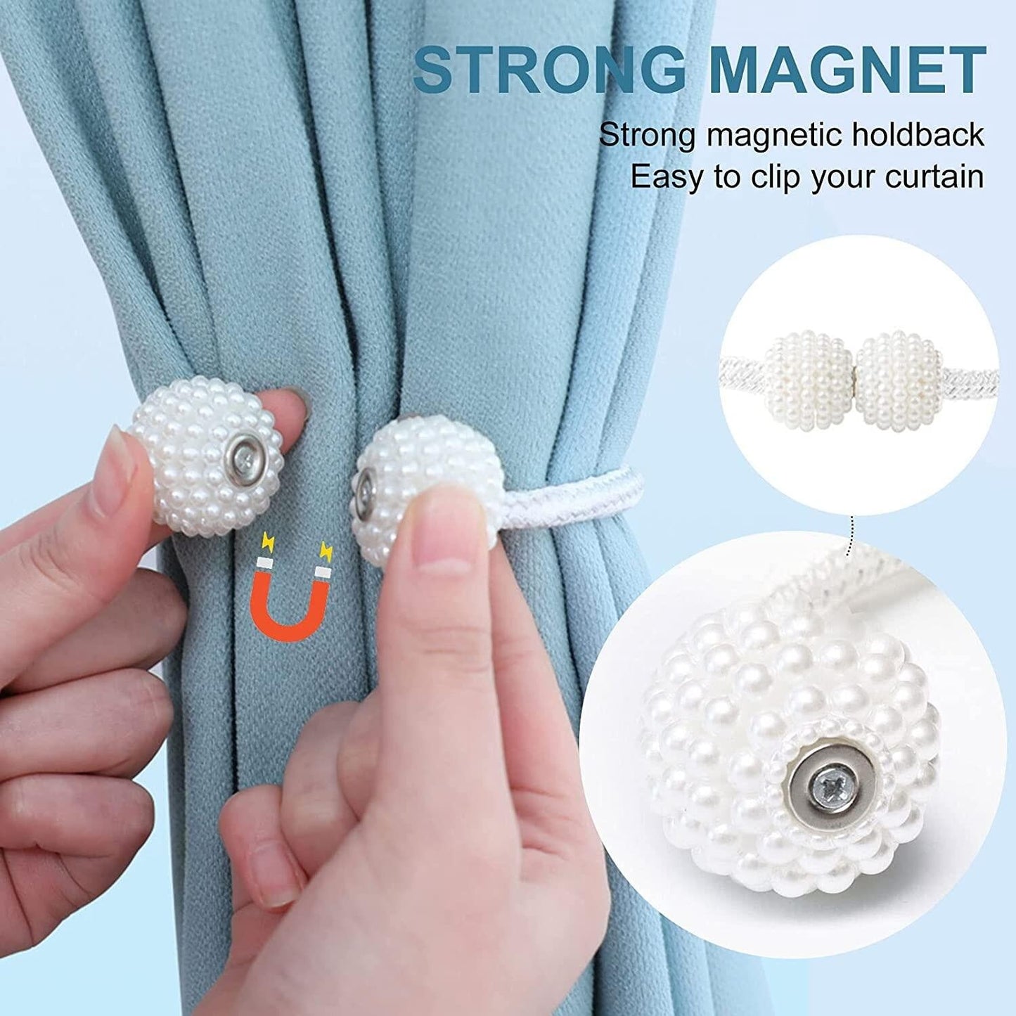 2 PCS Magnetic Curtain Buckle Tiebacks