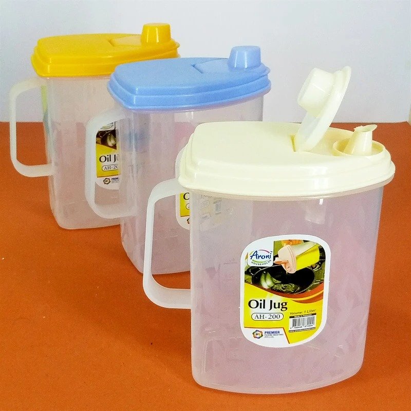 ARONI 1-LITRE KITCHEN PLASTIC OIL JUG - Discount Mart