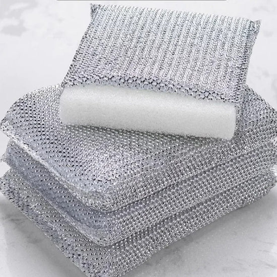4PC Kitchen Dishwashing Steel Sponge