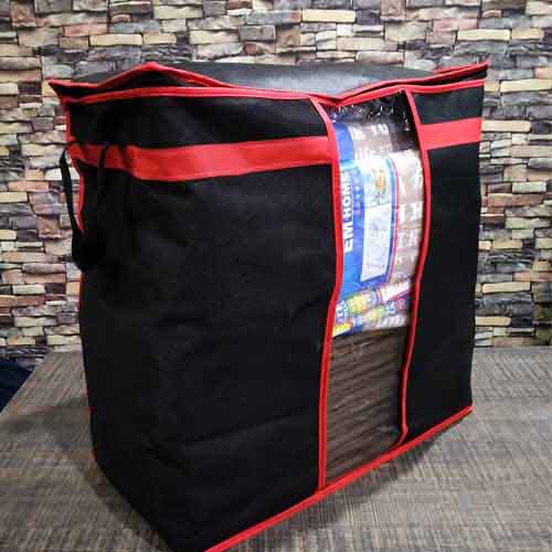 Black Storage Oraganizer Bag for Multipurpose Use - Discount Mart